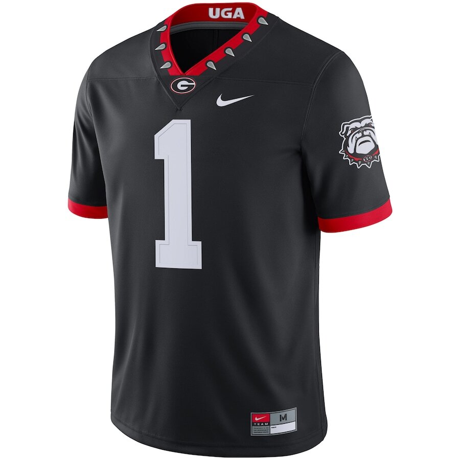 1 Georgia Bulldogs Nike Mascot 100Th Anniversary College Alternate Game Jersey Black