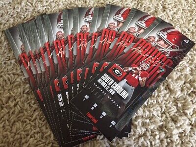 2019 Uga Georgia Bulldogs Vs Usc South Carolina Gamecocks Ticket Stub 10 12 19 Ebay