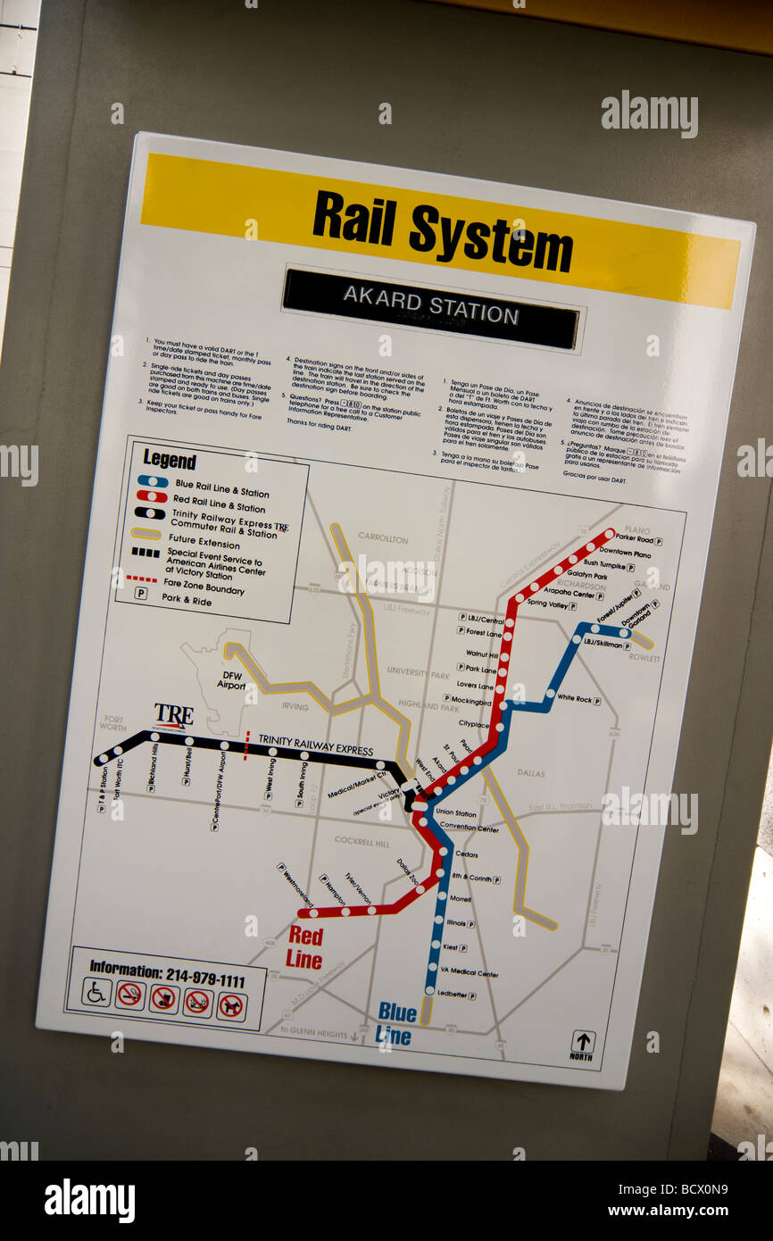 A Conceptual Future Dart Dallas Area Rapid Transit Rail System Map