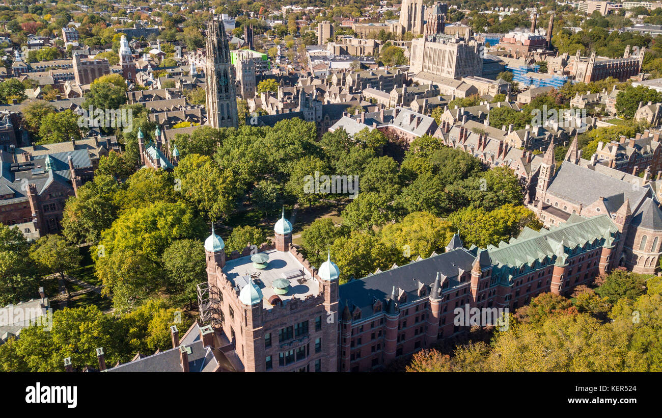 Alte Campus Yale College New Haven Connecticut Usa Stockfotografie