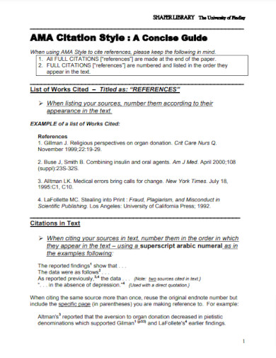 Ama Format Citation