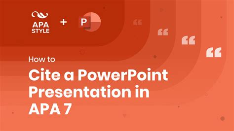 Apa Citation How To Cite A Powerpoint Presentation