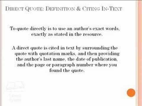 Apa Direct Quote Citation Shortquotes Cc