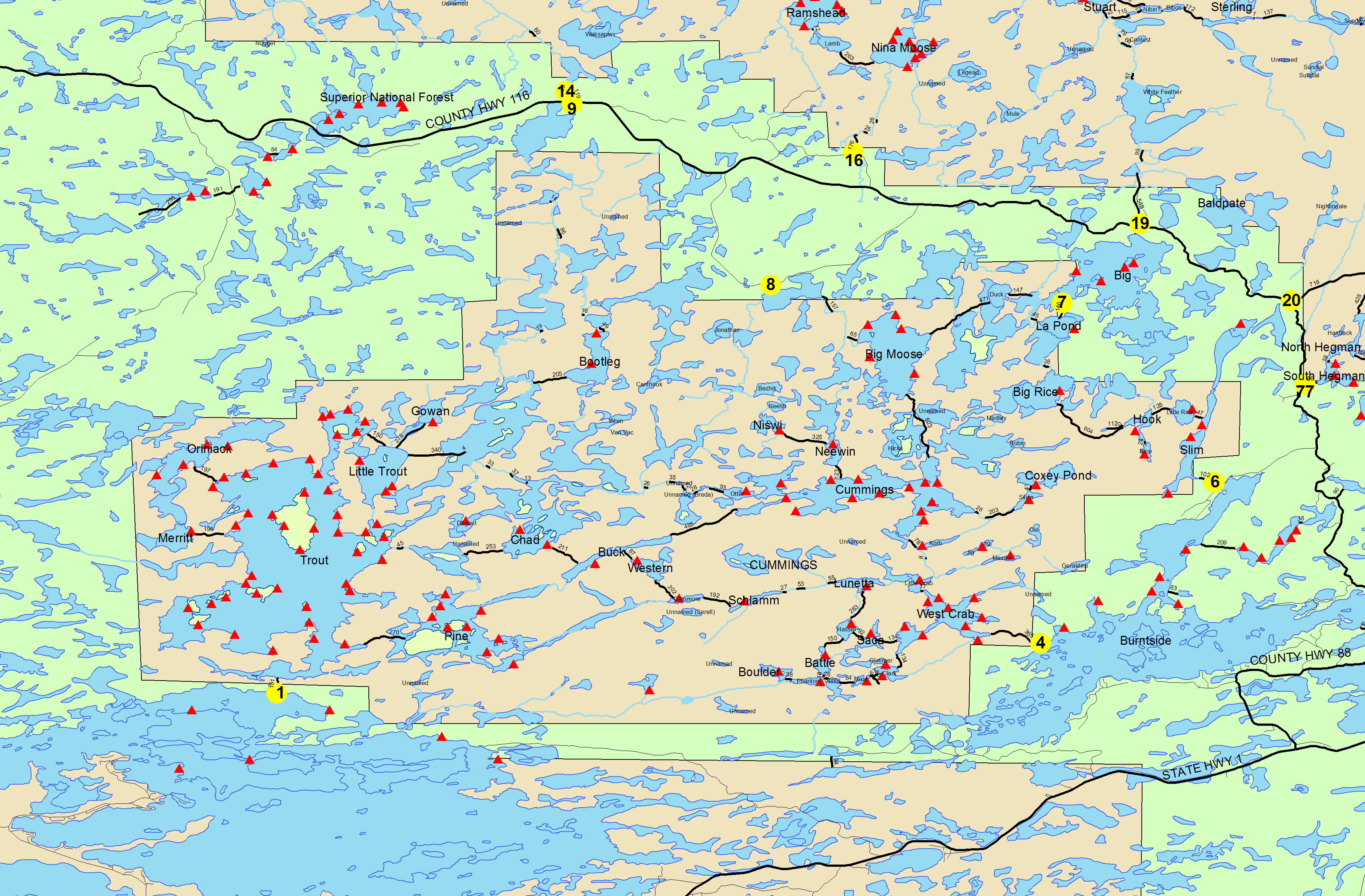 Bwca Map Minnesota: Find Best Routes