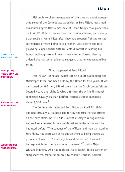 Chicago Style Format Example Paper