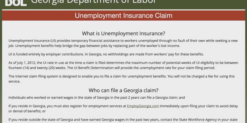 Claim Unemployment Ga: Benefits Guide