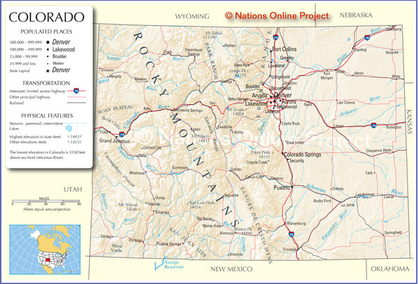 Colorado Map With Cities