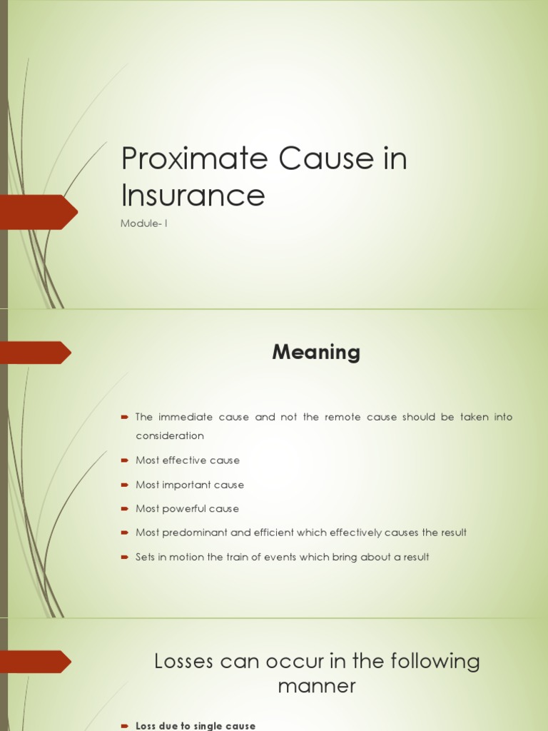 Define Proximate Cause