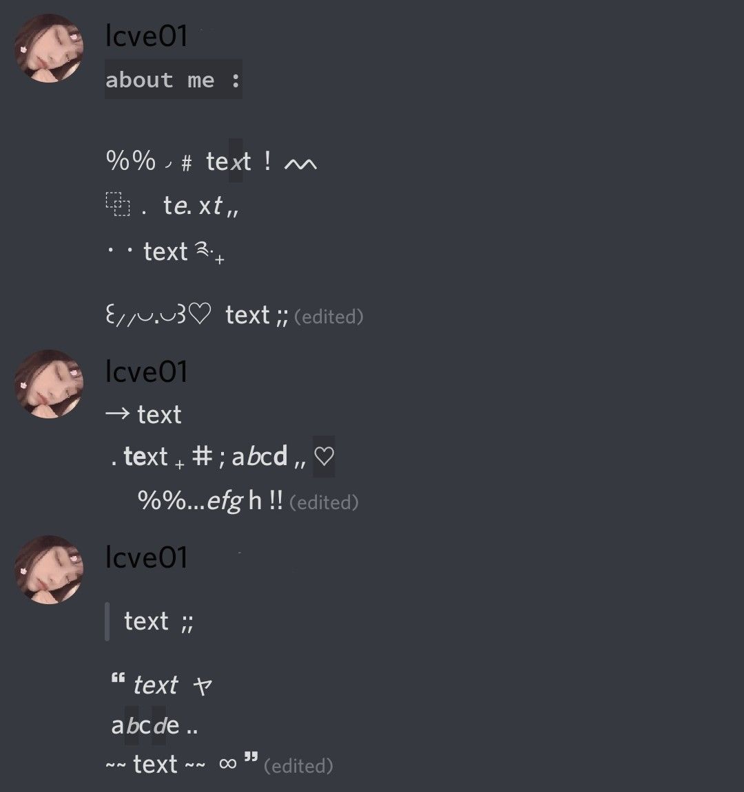 Discord Intro Template Aesthetic