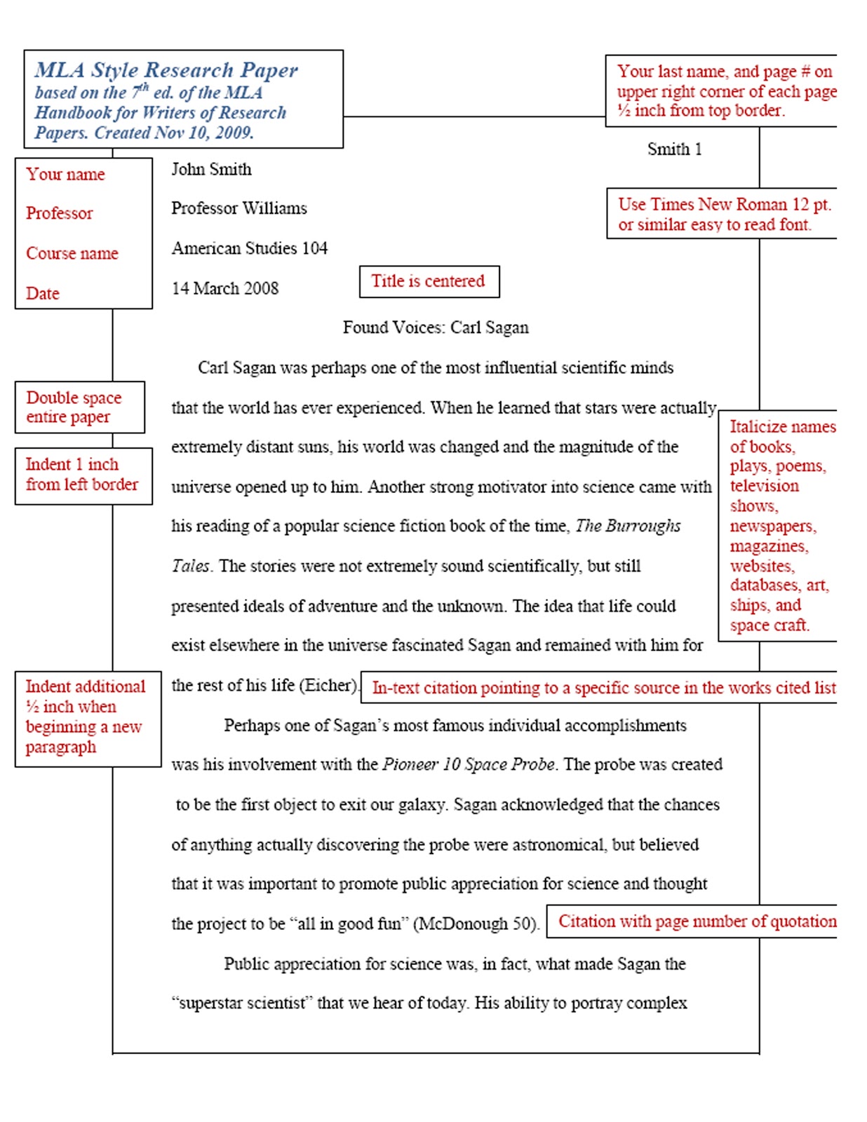 Double Spaced Mla Format Example Formatting Your Mla Paper Mla Style Guide 8Th Edition