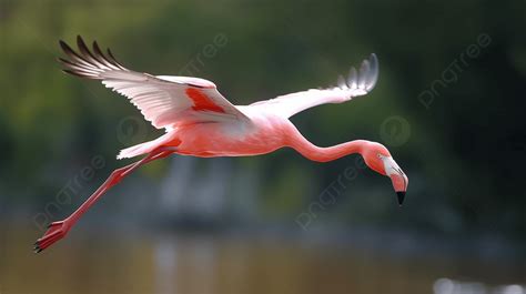 Flamingo In Flight