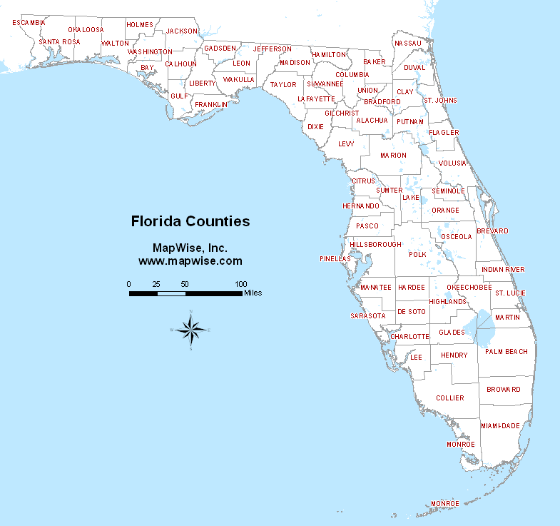 Florida Map Of Counties And Cities Wilow Kaitlynn