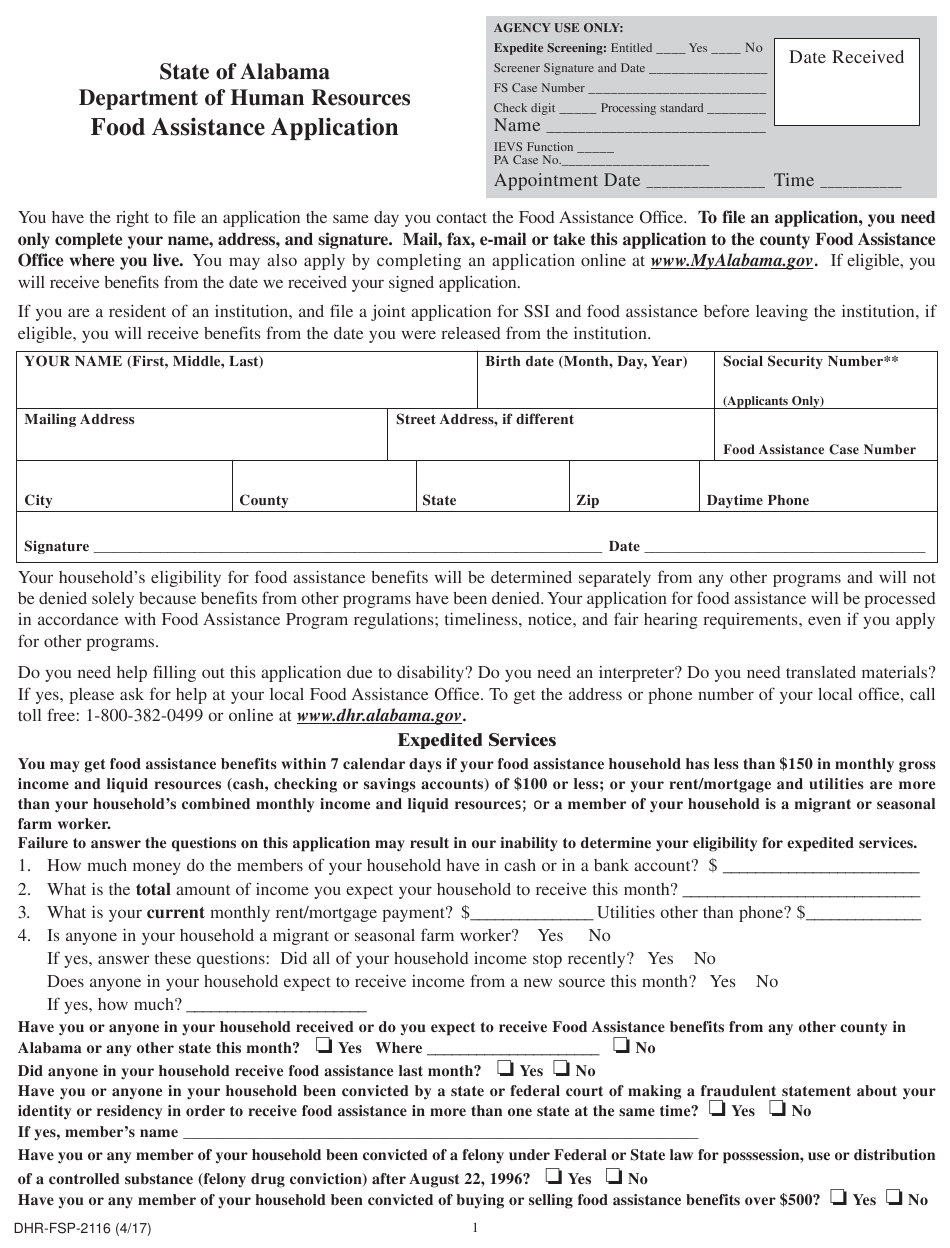 Food Stamp Benefits Application Printable Pdf Download