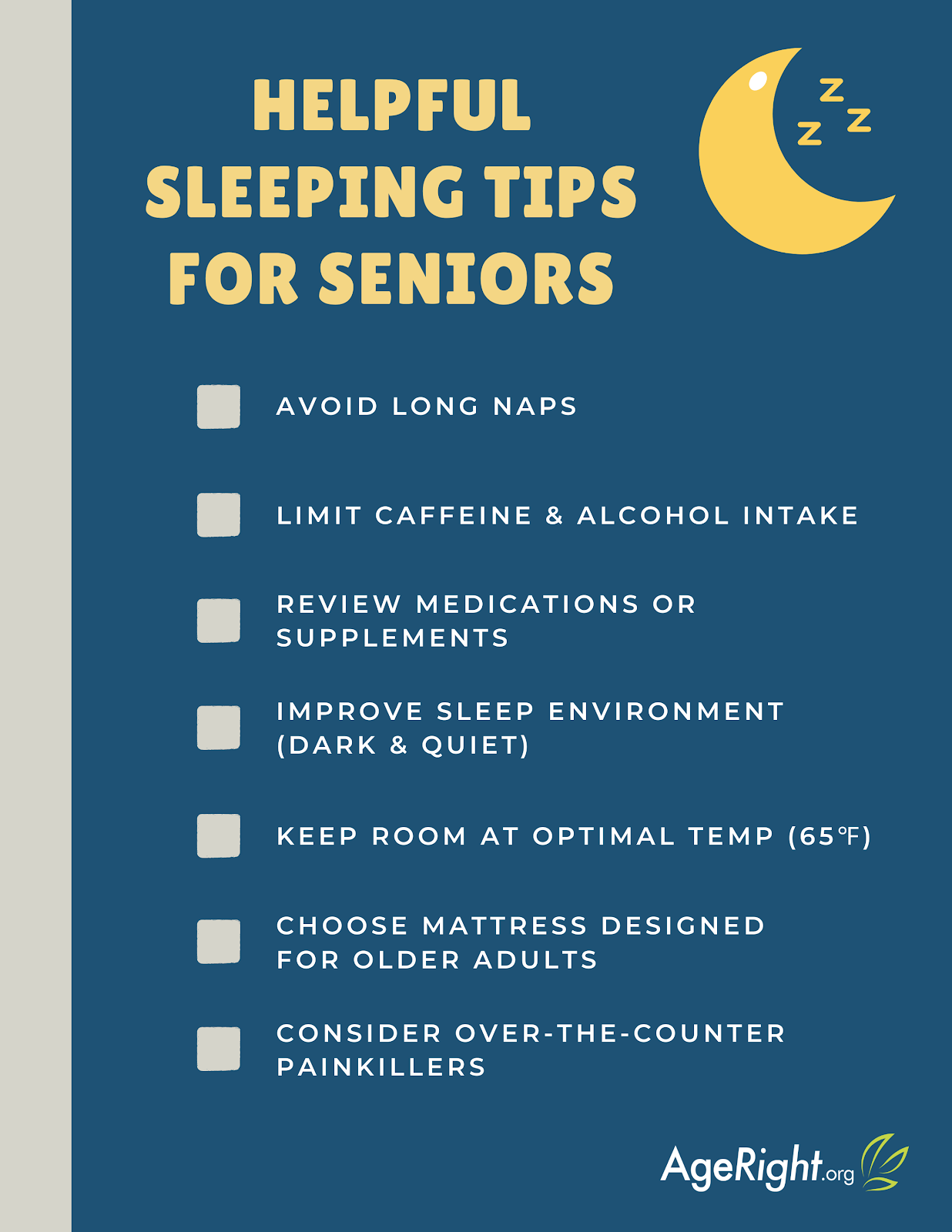 Helpful Sleeping Tips For Seniors Ageright Blog