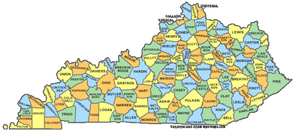 How Many Kentucky Counties Map? Lookup Tool