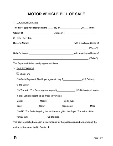 How To Create A Car Bill Of Sale? Easy Printable Form