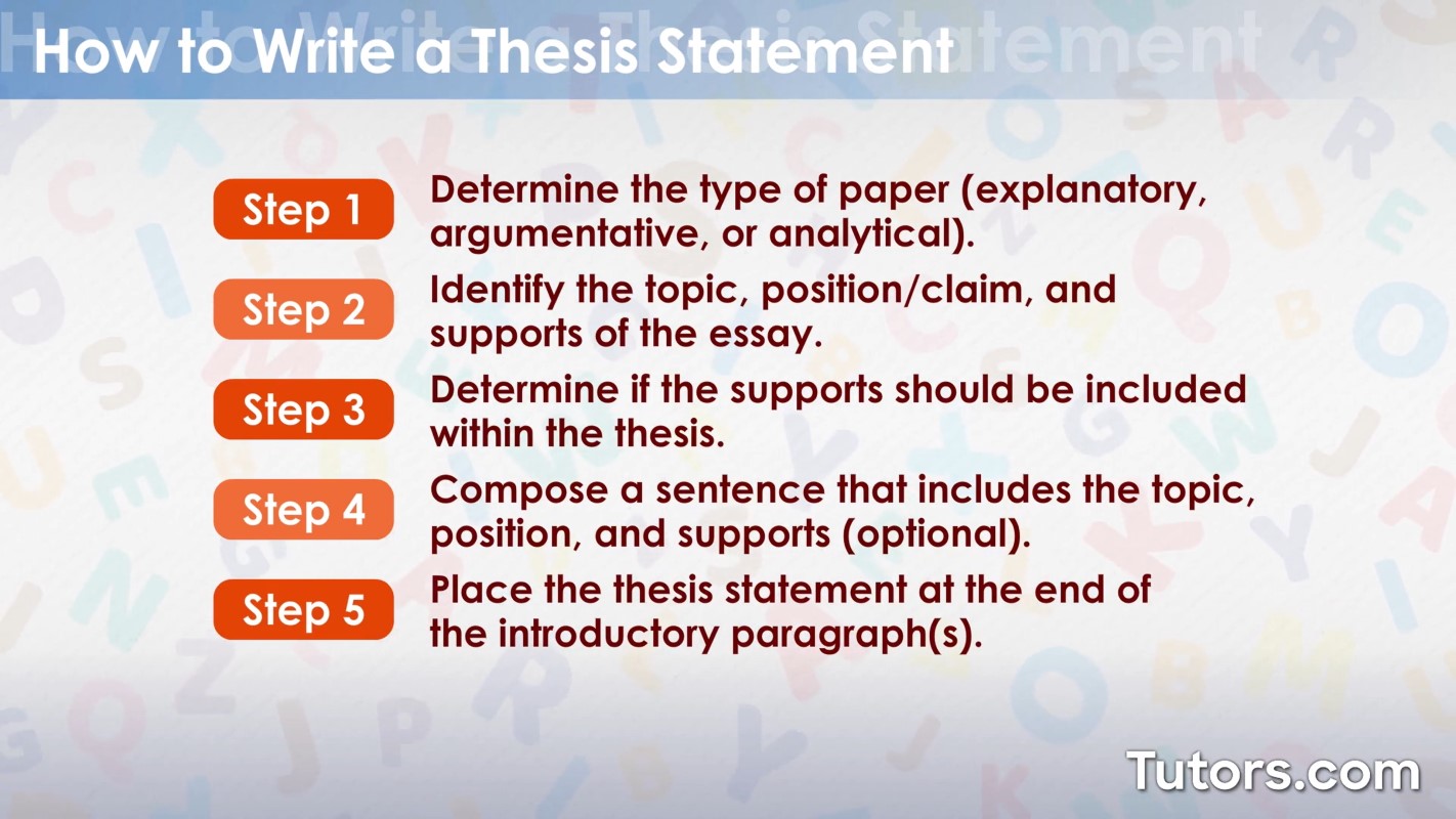 How To Write A Thesis Statement Academichelp Net