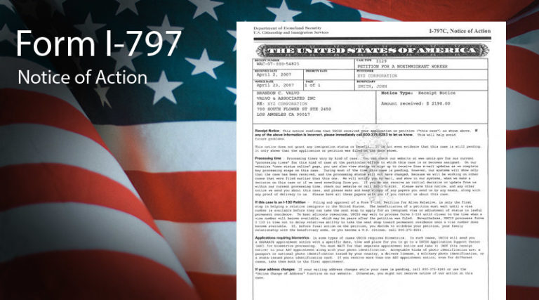 Immigration Form I 797