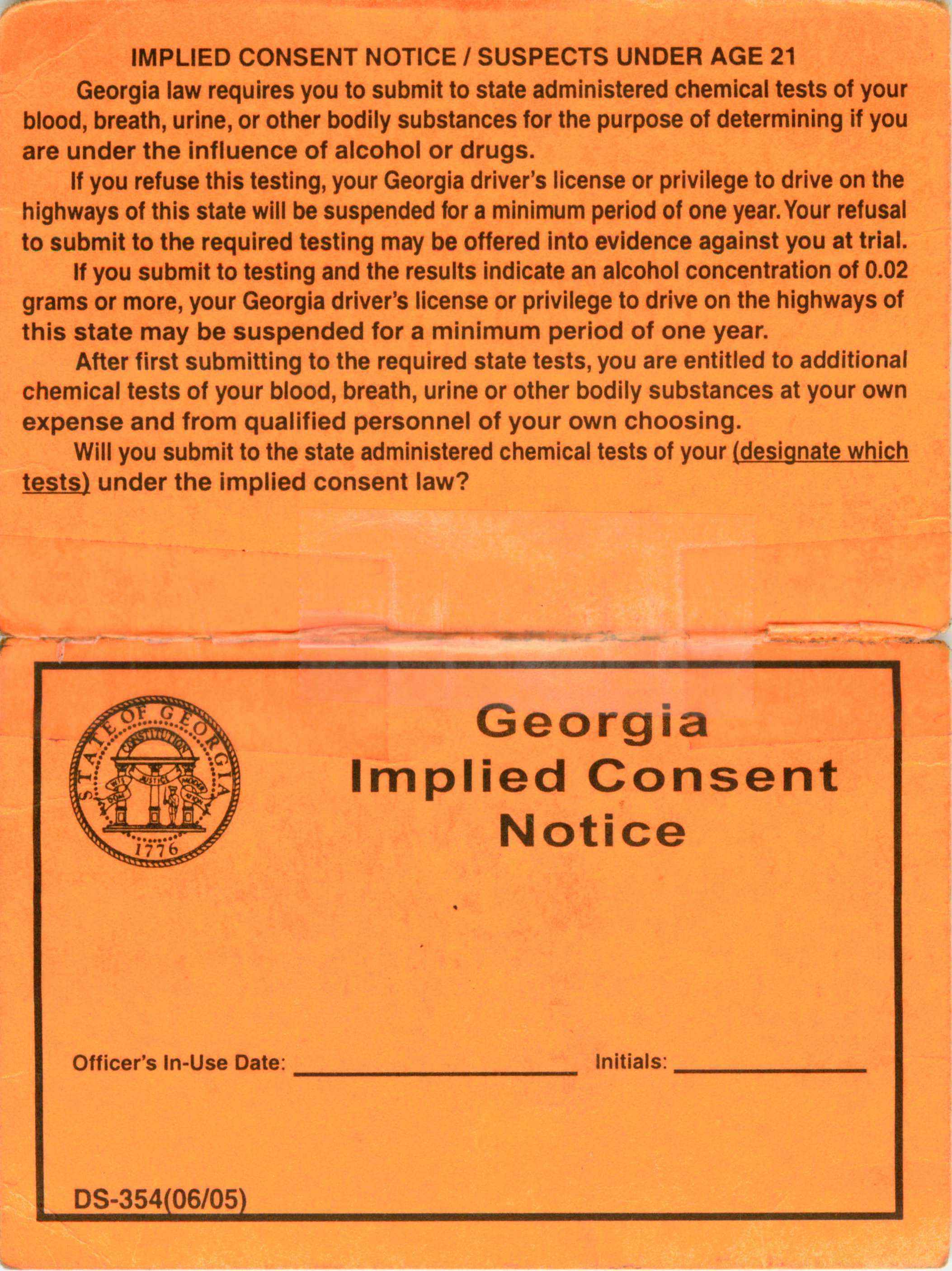 Implied Consent Means