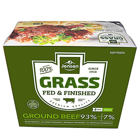 Jensen Grass Fed 93% Lean Ground Beef, Frozen (4 Lbs.) - Sam's Club