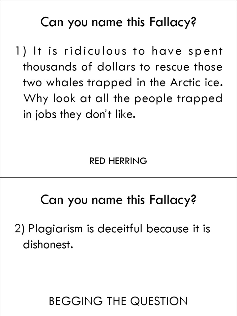 Logical Fallacies Examples