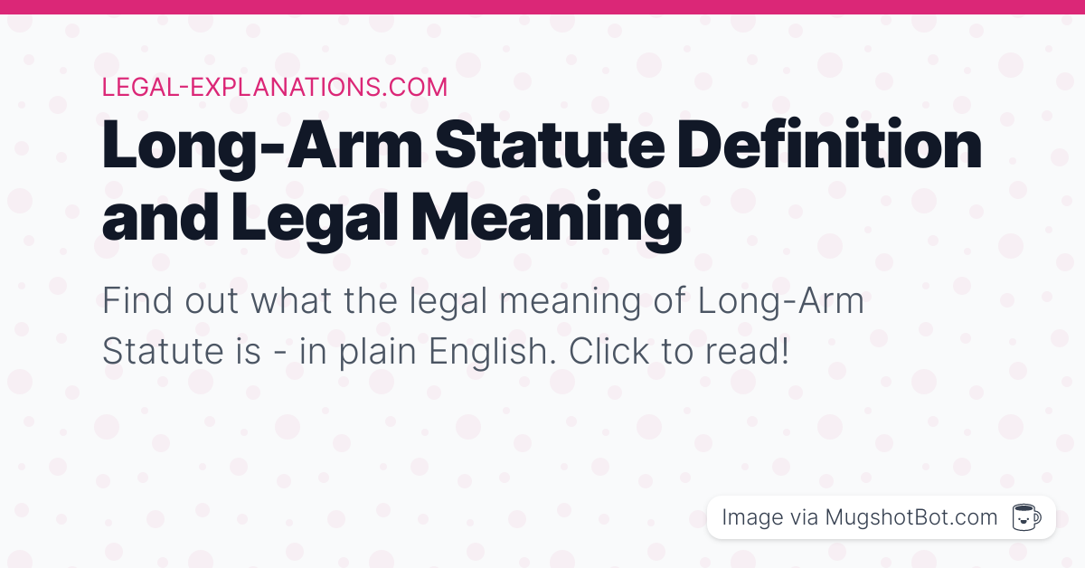 Long Arm Statute