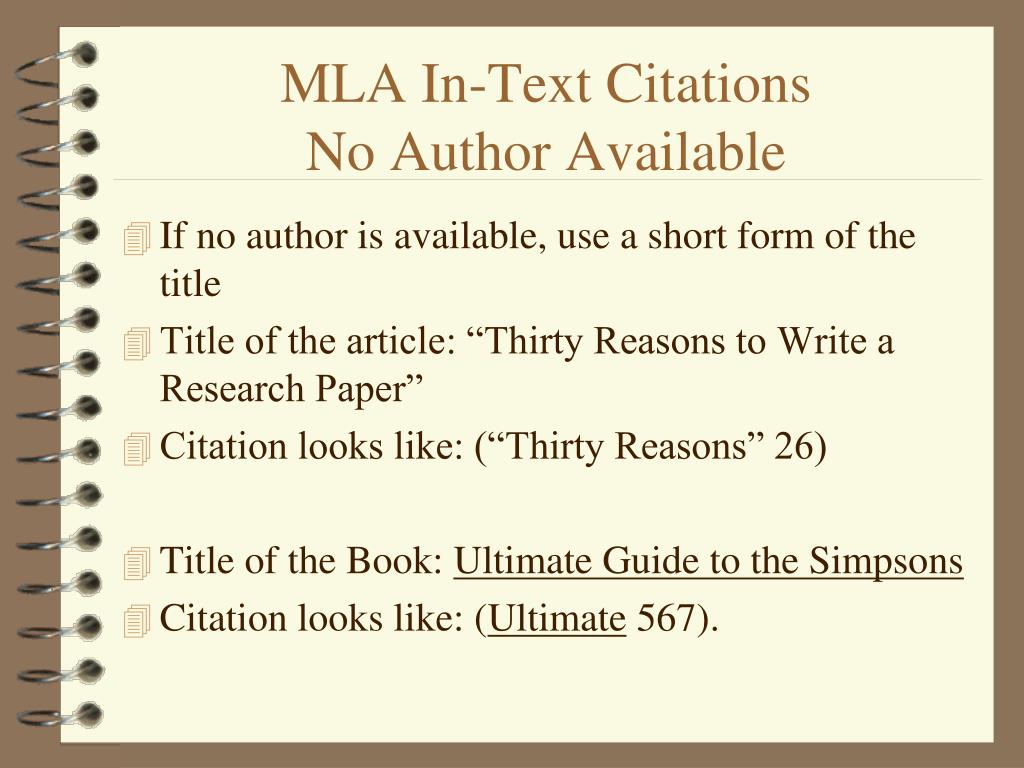 Mla In Text Citations Del Mar College