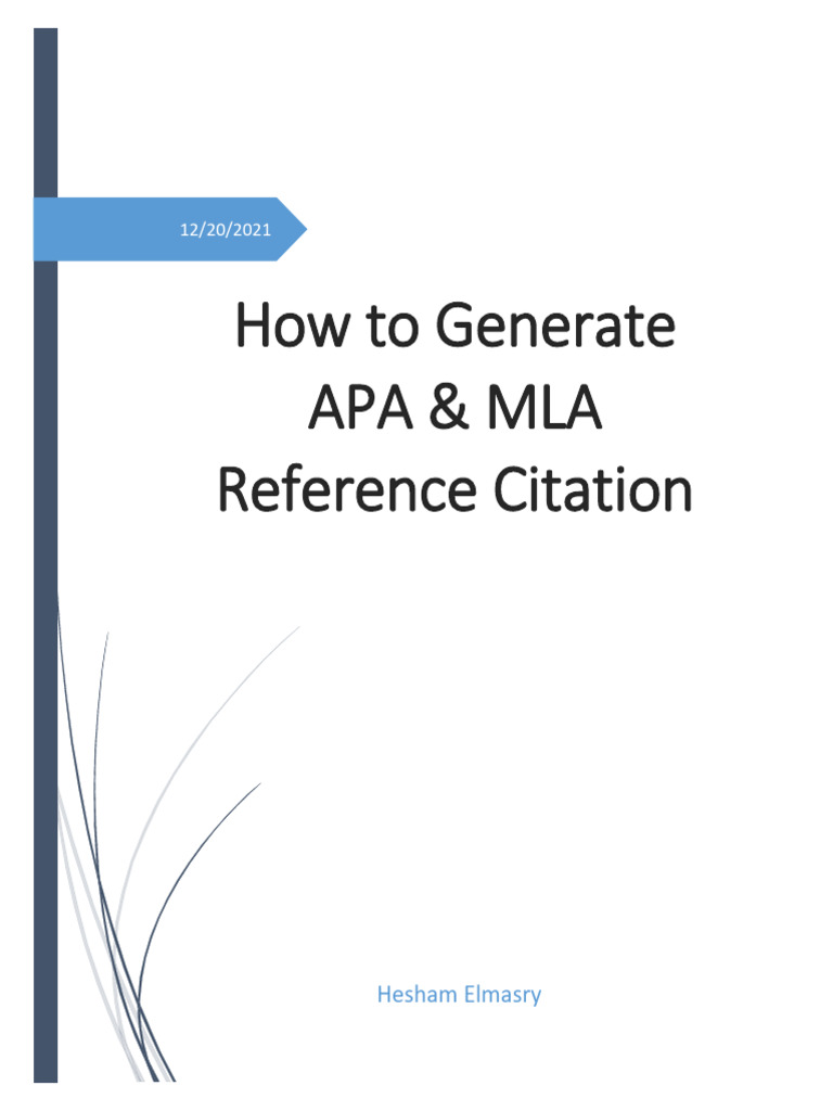 Mla Reference Citation