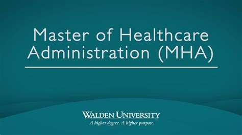 Online Master Of Healthcare Administration Mha Degree Walden University