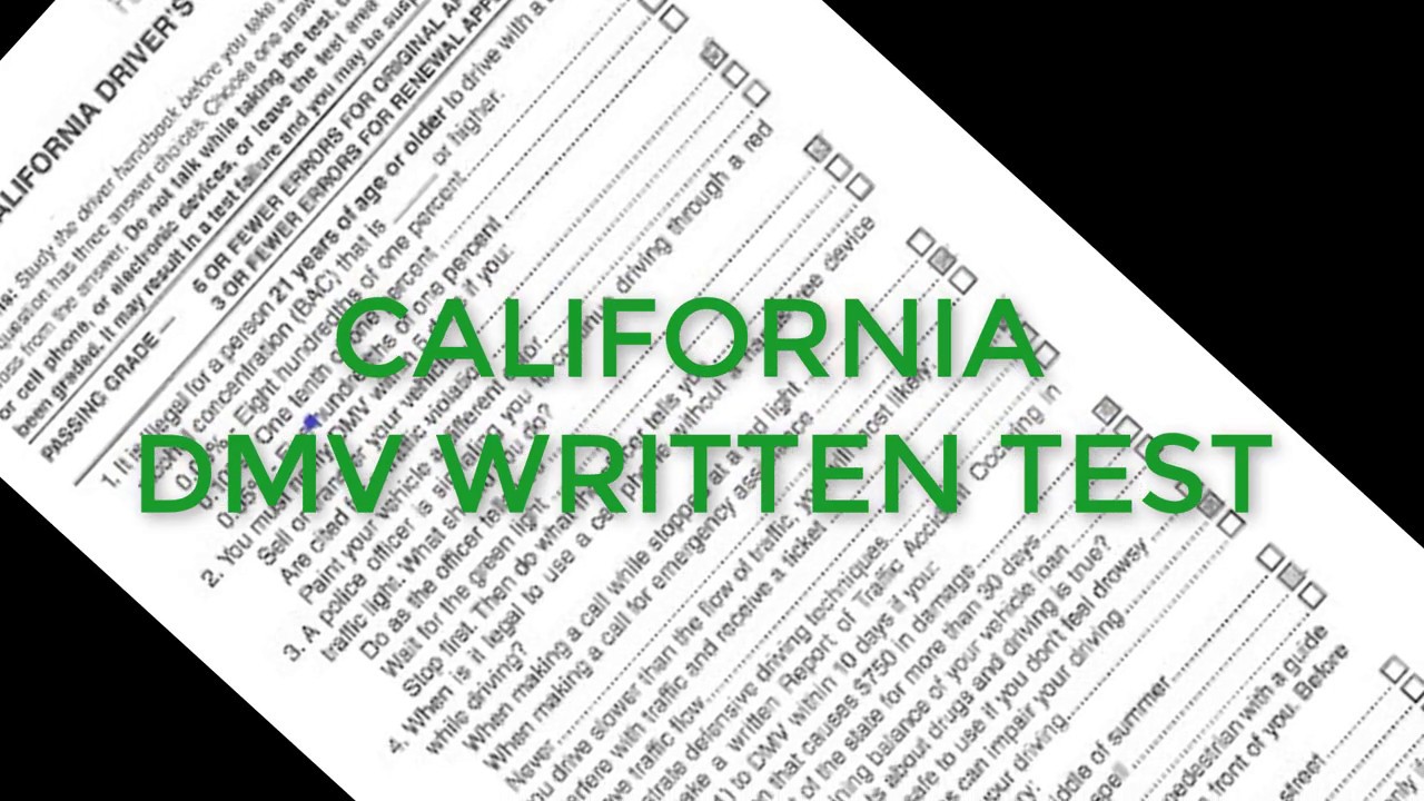 Questions And Answers For Dmv Written Test Ca Dmv Written Te