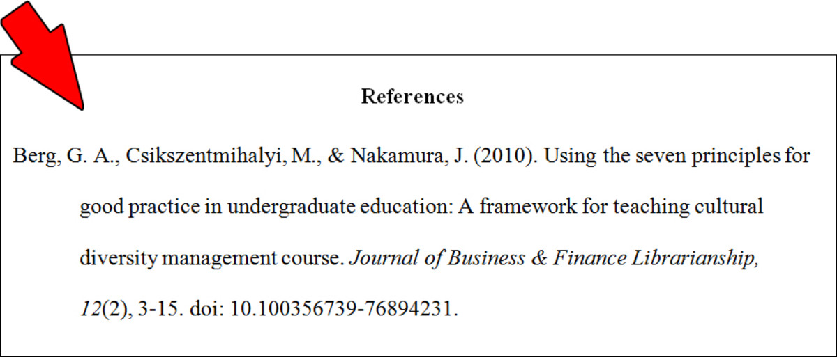 References In Apa