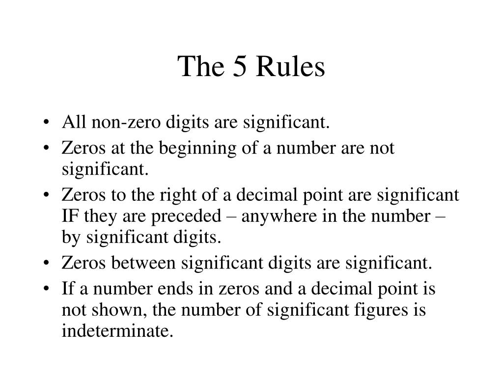 Rules For Significant Figures Ppt Download