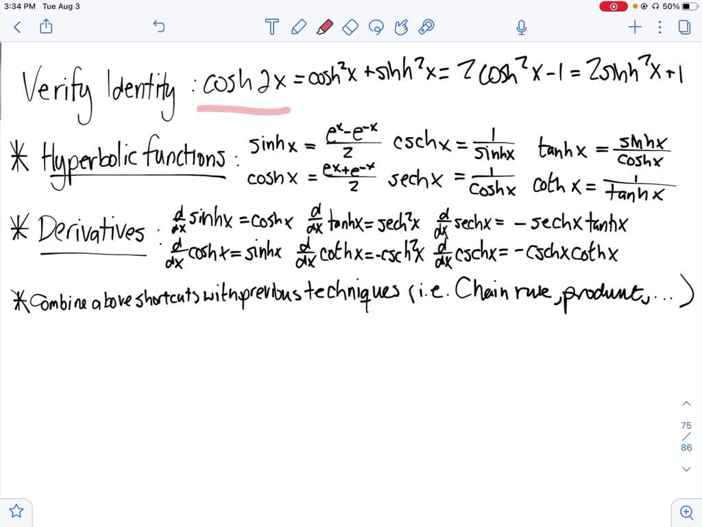 Sinh And Cosh: Simplify Calculus With These Formulas