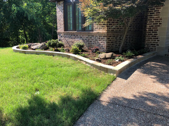 Stone Flower Bed In Houston Area