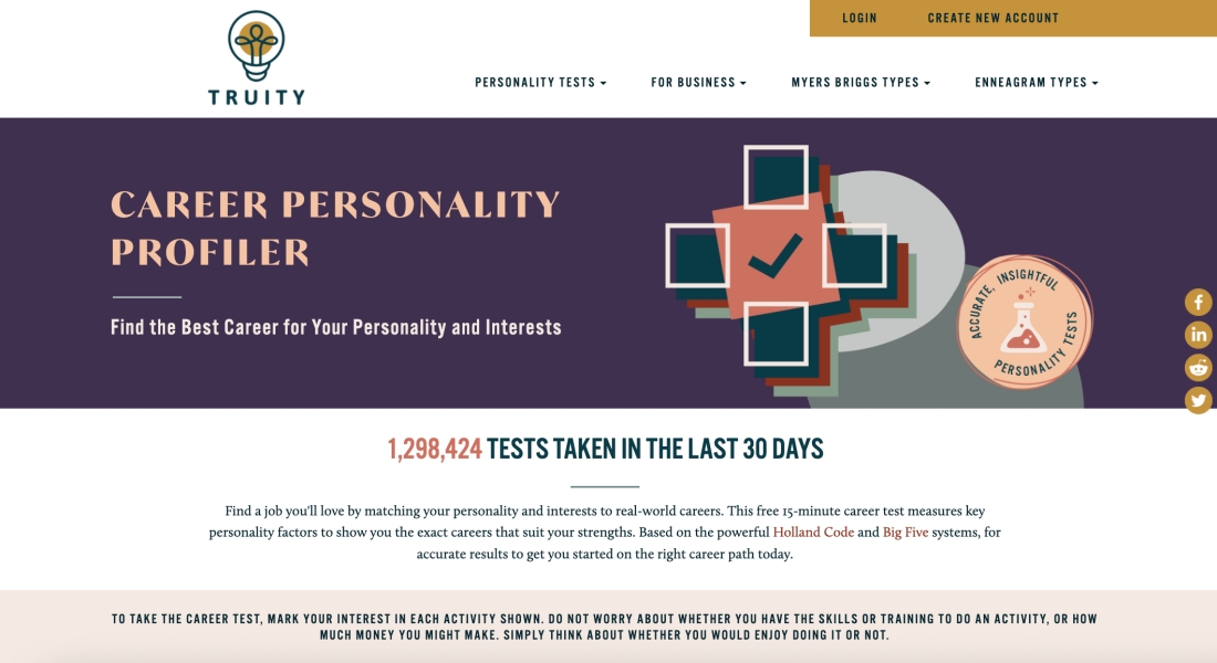 The Best Free Career Tests And Personality Assessments Intelligent