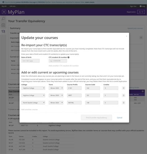 Transfer Equivalency It Connect