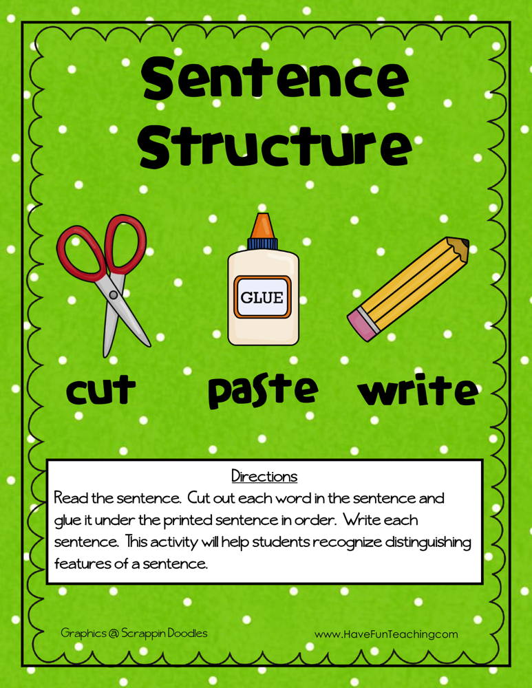 Types Of Sentence Structure Teaching Sentence Structure Teaching