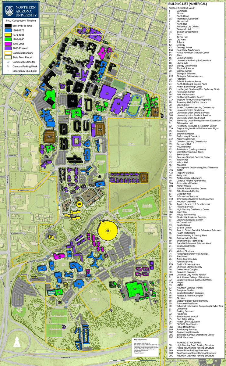 University Of Arizona Map