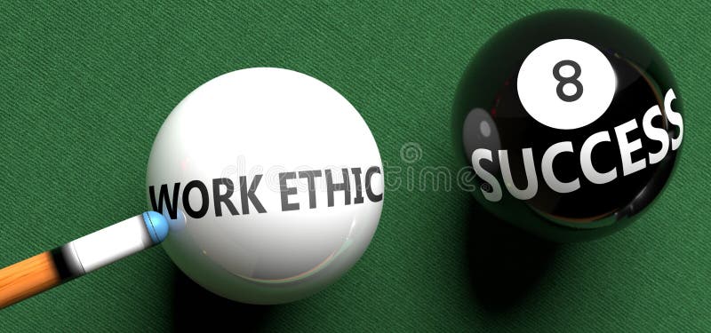 Work Ethic Helps Achieving Success Pictured As Word Work Ethic On A Watering Can To Symbolize