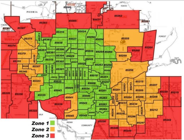 Zip Code Map Phoenix Metro Map